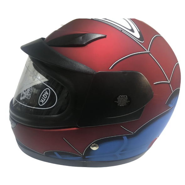 Kids Spider Man Helmet 49-54cm - Red for 4 Years Up - Recreational use only.