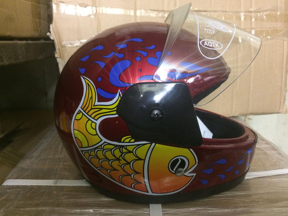 Kiddies Helmet Red Fish - Pocketbike SA