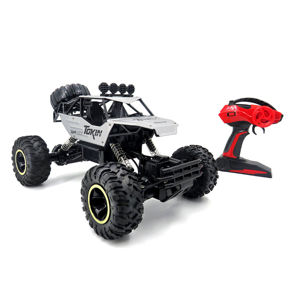 1:12 Scale RC 4WD Rock Crawler - Silver with Rubber Tyres